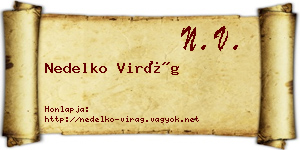 Nedelko Virág névjegykártya